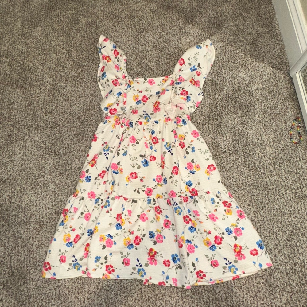 GAP Kids Floral Dress - White with Multicolor Flowers